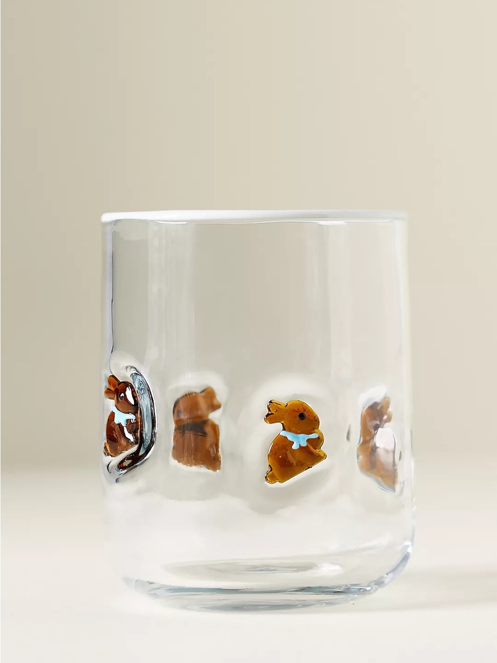 NWT Anthropologie Cute Bunny Glass - Brown Bunny Motif - Picture 4 of 7